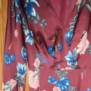 Great Jones Floral tiered wrap dress